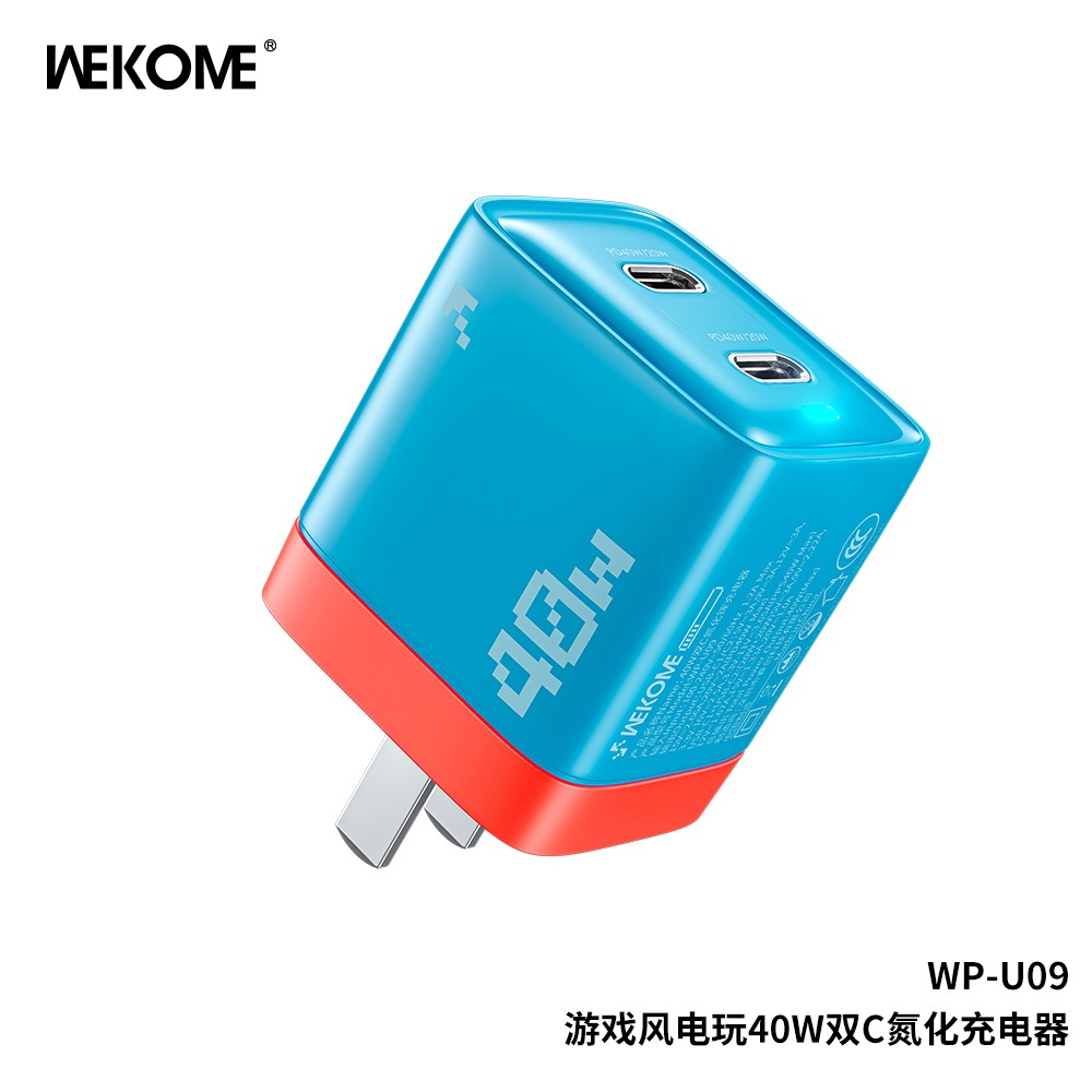 [ส่งฟรี] WEKOME Super Fast Charge 40W 2C GaN Charger อะแดปเตอร์แปลงไฟ USB C ขนาด 40 วัตต์ USB-C 40W 