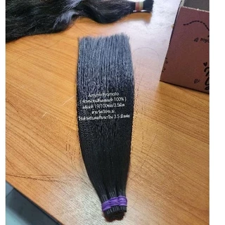 (19)ผมแท้ตัดสด #ไซร์19"/100/580บาท/ช่อนาโน3มิล ยาวสายวัด36ซ.ม. จับช่อแล้วค่ะ