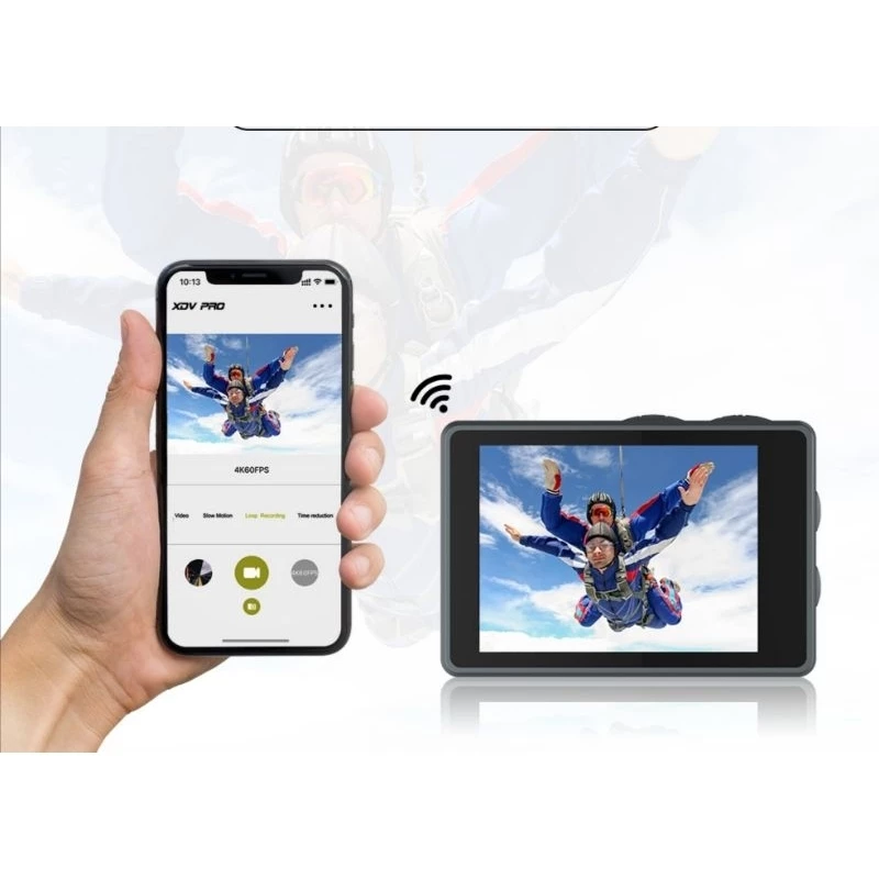 Action Camera 5K WiFi กล้องติดหมวกกันน็อค กล้องติดมอเตอร์ไซค์ thumbnail 5