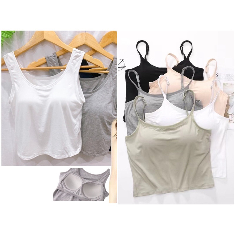 ส่งต่อ Ninamee (size XL) เสื้อสายเดี่ยวเสริมบรา เสื้อกล้ามเสริมบราครึ่งตัว อก 33-38 นิ้ว