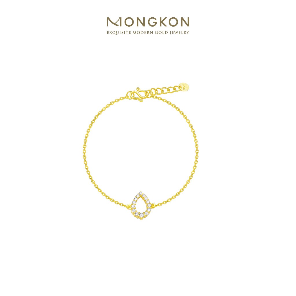 Mongkon Gold ทองคำแท้บริสุทธิ์สูง 96.5% สร้อยข้อมือ Wink Shape-Pear น้ำหนัก ครึ่งสลึง