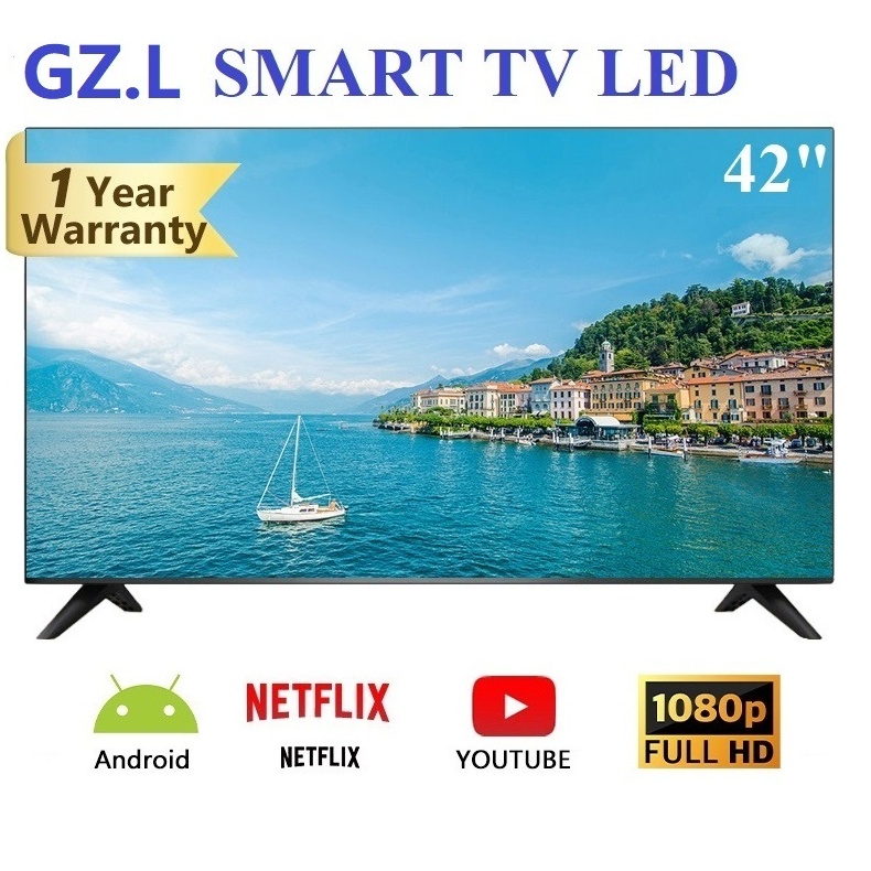 GZ.L ทีวี แอลอีดี ทีวี LED TV 42/43 , 32 นิ้ว Smart TV FULL HD แอนดรอยด์ทีวี ดูNetflix Youtube ประกันศูนย์ 1 ปี W-42wifi