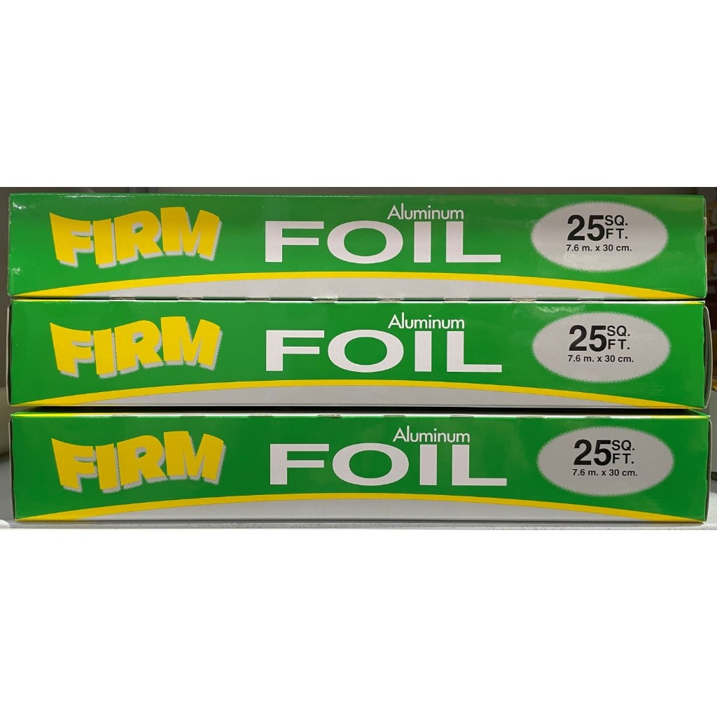 เฟิร์ม อลูมิเนียมฟอยล์ 30 ซม. × 25 ฟุต สำหรับประกอบอาหาร(รุ่นบรรจุกล่อง)