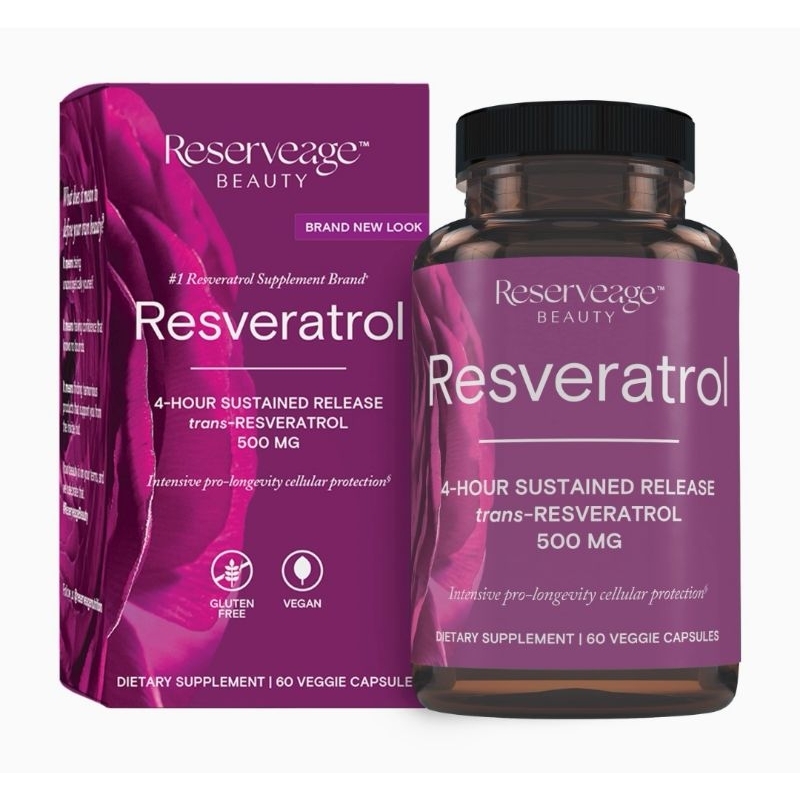 Reserveage Nutrition Resveratrol 500mg 60Veggie(พร้อมส่ง)หมดอายุ 09/2026