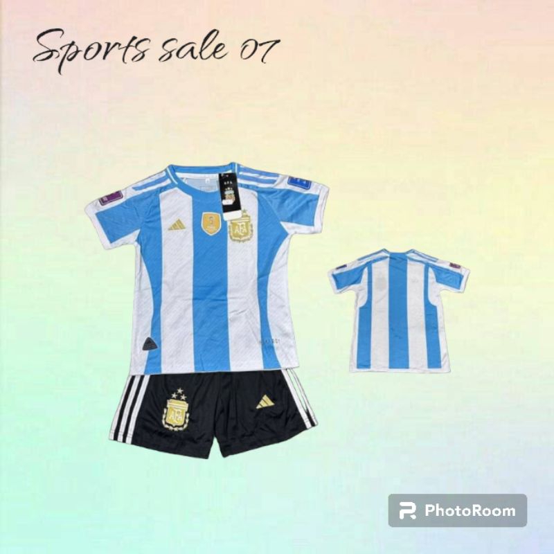 ชุดกีฬาเด็ก ทีมชาติอาร์เจนตินา ครบเซ็ตเสื้อ+กางเกงใหม่ล่าสุด