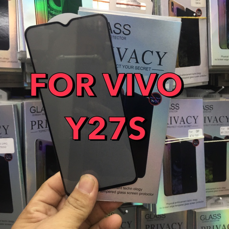 Vivo Y27S วีโว่ ฟิล์มกระจกันเสือก ฟิล์มกันรอยหน้าจอ ฟิล์มกระจกนิรภัยกันรอย แบบเต็มจอ ขอบดำ(Full Glue)(Black)