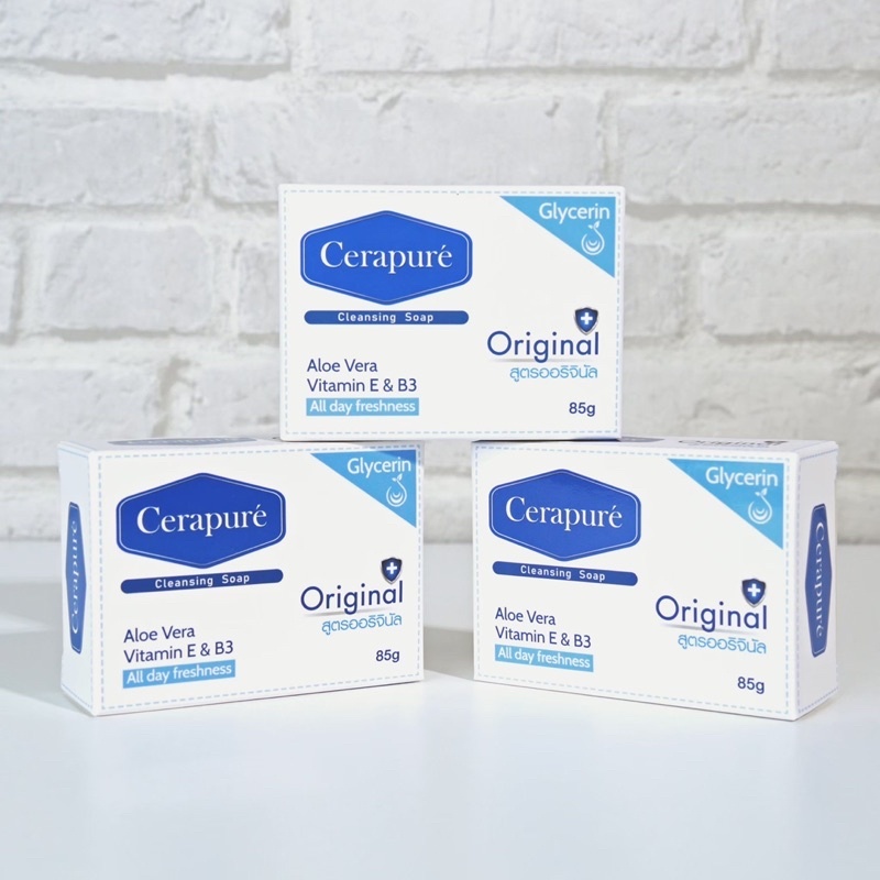 พร้อมส่ง!! Cerapure Soap Bar สบู่เซราเพียวเร่ สบู่อาบน้ำระงับกลิ่นกาย สูตรออริจินอล ขนาด 85 กรัม