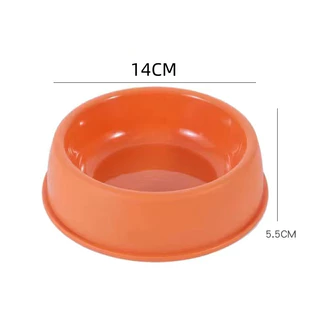 ชามอาหารแมว/หมา เดี่ยว ขนาด14x5.5ซม อาหารสัตว์เลี้ยง ทรงกลม สีสันน่ารัก น้ำหนักเบา