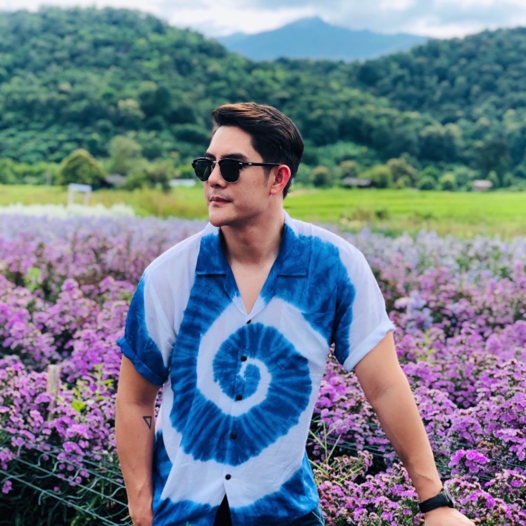 👕เสื้อฮาวายมัดย้อม(มีกระเป๋าหน้าอก) 👕เนื้อผ้าฝ้ายเมมเบิด💯 ใส่สบาย ไม่ร้อน