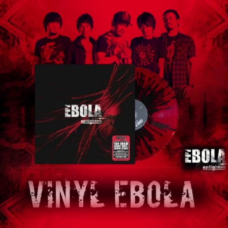 แผ่นเสียง วง EBOLA (Red &​ Black Splatter Vinyl)​ อัลบั้ม Enlighten แผ่นใหม่ซีล (ss)​
