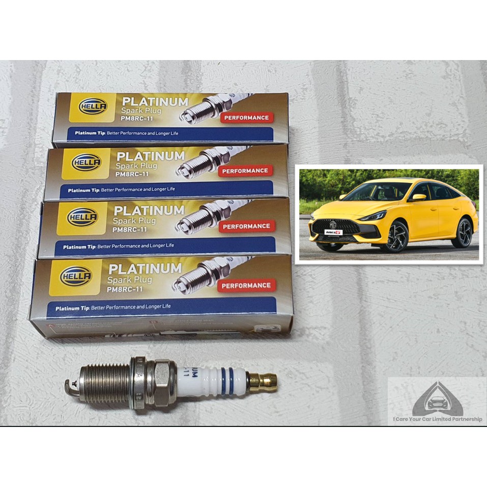 หัวเทียน MG 5 -All New ( 2021 - ) รุ่น 1.5 ชุด 4 หัว ชนิดแพลทตินัม ระยะการใช้งาน 60,000 กม  Hella PM