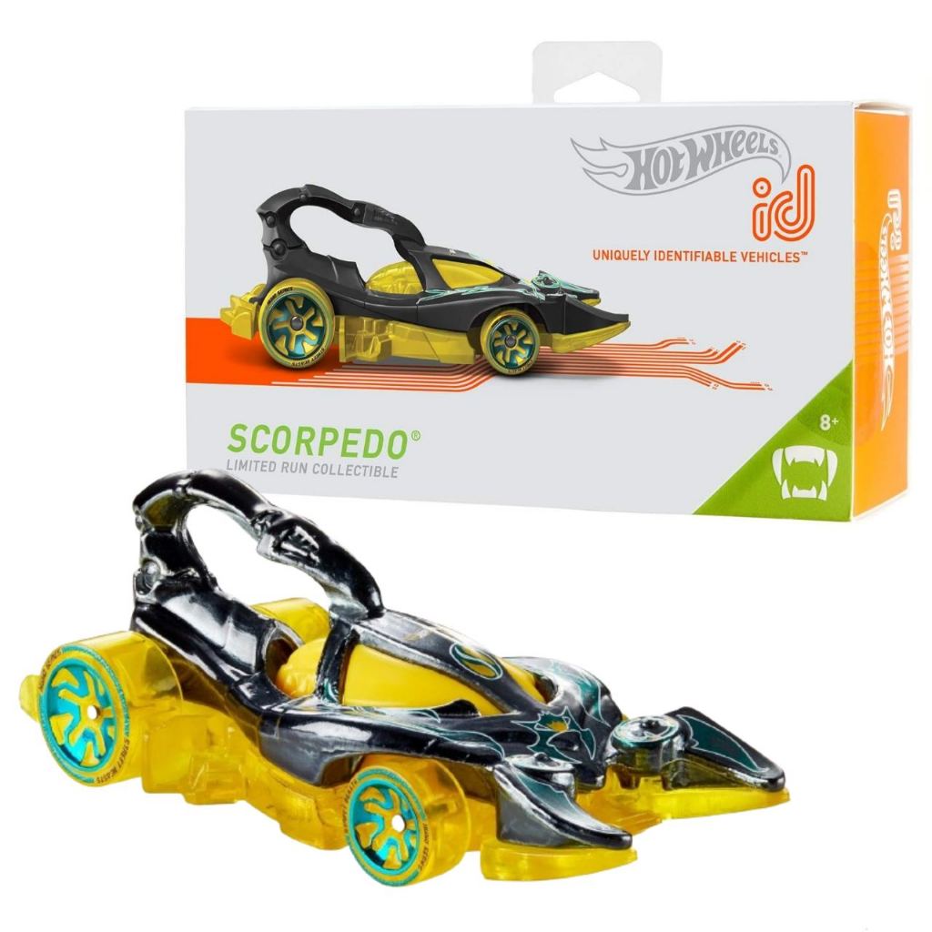 โมเดลรถเหล็ก Hot wheels ID รุ่น SCORPEDO ลิขสิทธิ์แท้ (สามารถสแกนผ่านเล่นในโทรศัพท์ได้) FXB46 #