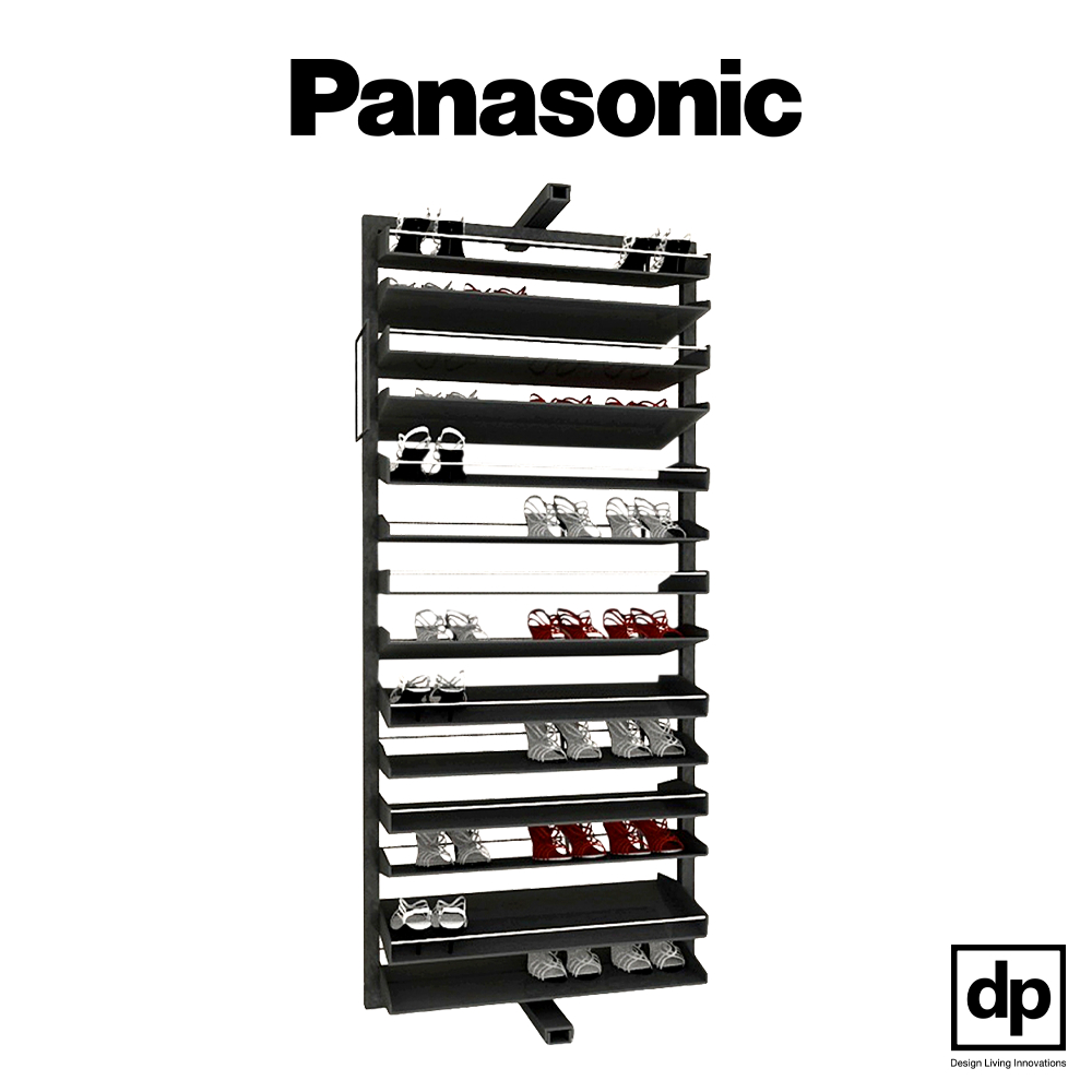 Panasonic - ชั้นวางรองเท้าหมุนได้ 180 องศา 14 ชั้น และ 6 ชั้น