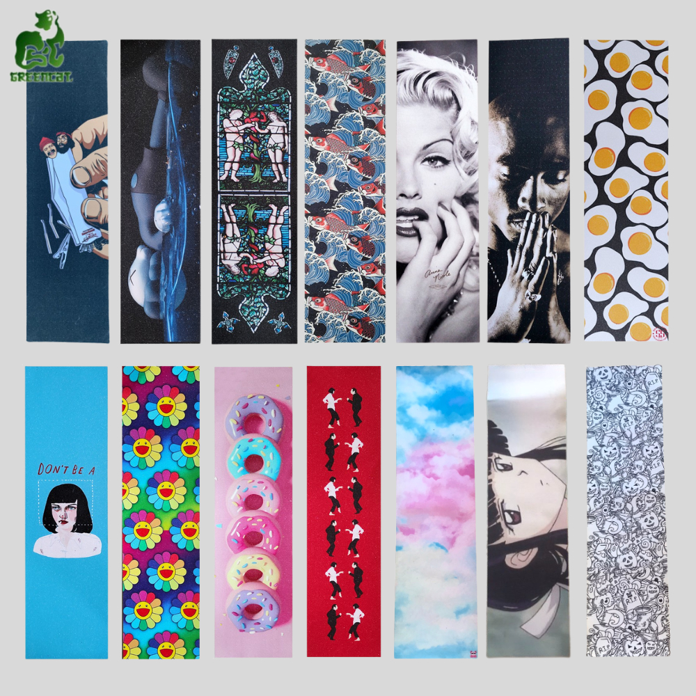 กริปเทป กระดาษทรายสเก็ตบอร์ด งานปริ๊น มีหลายลายให้เลือก Skateboard Griptape สินค้าพร้อมส่ง ชุดที่1