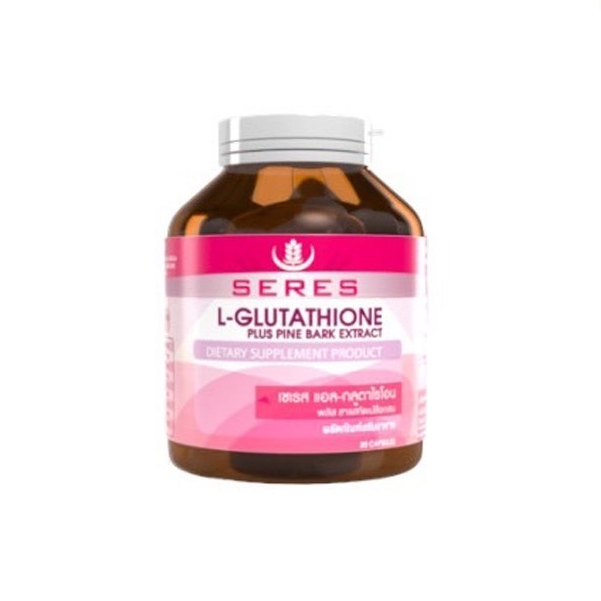 SERES L-Glutathione เซเรส แอล-กลูตาไธโอน อะเซโรล่าเชอร์รี่ เมล็ดองุ่น คอลลาเจน 30 แคปซูล