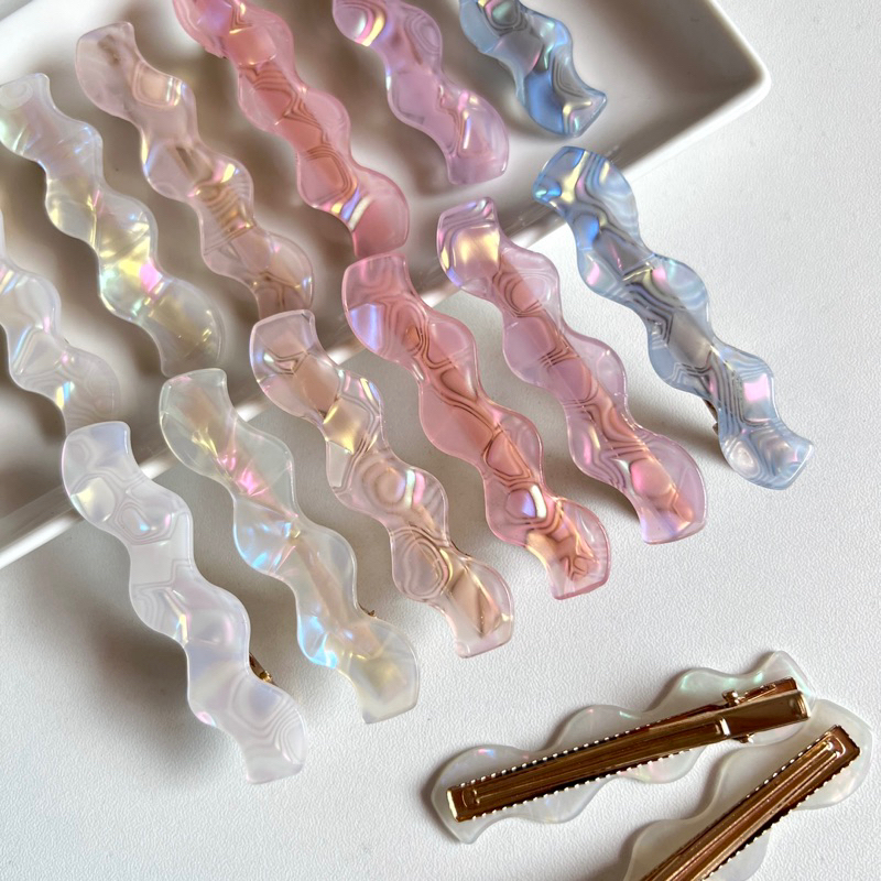 พร้อมส่ง กิ๊บติดผม Mable wave hair clip ขนาด 6.5 cm. ราคาต่อชิ้น