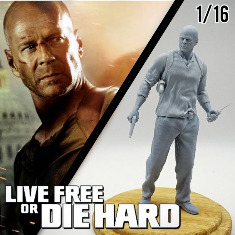 1/16 Die hard 4 งานเรซิ่น ฟิกเกอร์ เรซิ่น ภาพยนตร์ โมเดล