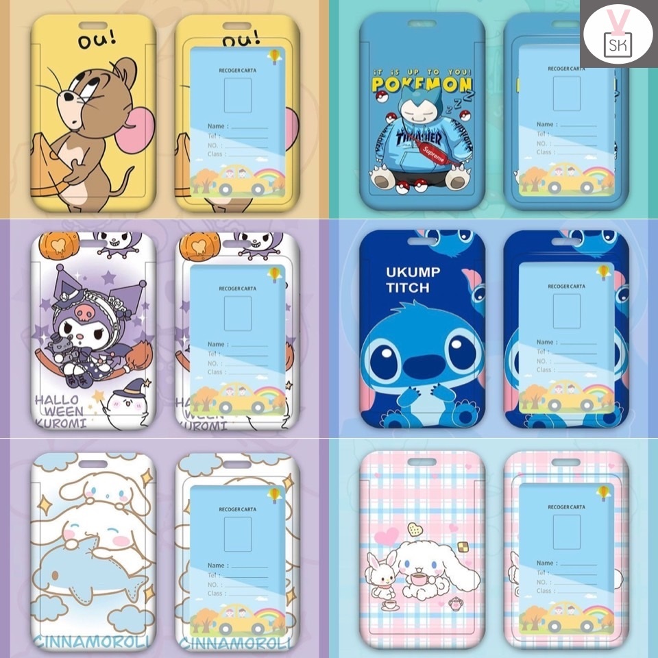 [พร้อมส่ง] ที่ใส่บัตร + พวงกุญแจ | หลายแบบ กรอบบัตรพนักงาน ที่ใส่บัตรนักเรียน ลายการ์ตูน ที่ใส่คีย์การ์ด เฟรมการ์ด