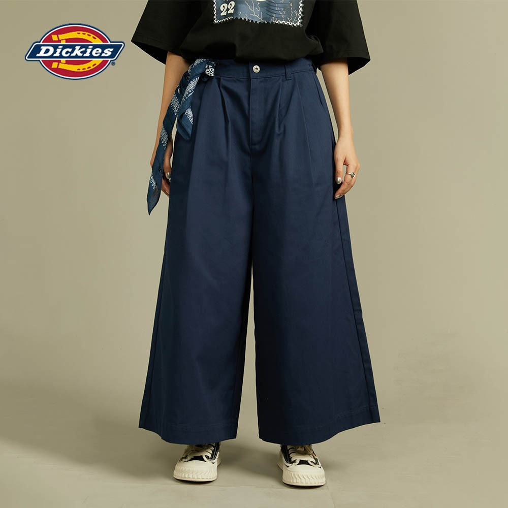 DICKIES WOMEN'S WIDE LEG CULOTTES PANTS - INK NAVY กางเกงผู้หญิงขากว้าง