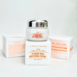 Labelyoung Shocking Vitamin Milk Whitening Cream 55g ครีมหน้าสด ช่วยมอบความชุ่มชื่น ลดเลือนจุดด่างดำ ฝ้า