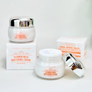 Labelyoung Shocking Vitamin Milk Whitening Cream 55g ครีมหน้าสด ช่วยมอบความชุ่มชื่น ลดเลือนจุดด่างดำ ฝ้า