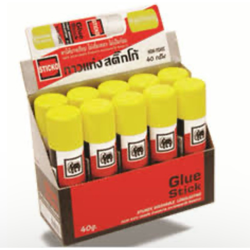 กาวแท่ง ตราช้าง 40g แพ็ค10แท่ง