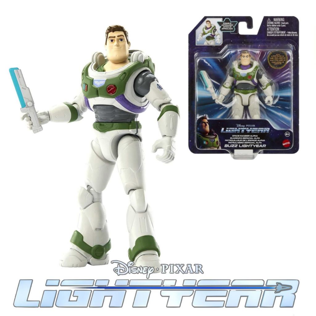 ฟิกเกอร์ BUZZ LIGHTYEAR ลิขสิทธิ์แท้100% (ขนาดตัว13cm.) Mattel Disney Pixar Lightyear Space Ranger Alpha Buzz Lightyear