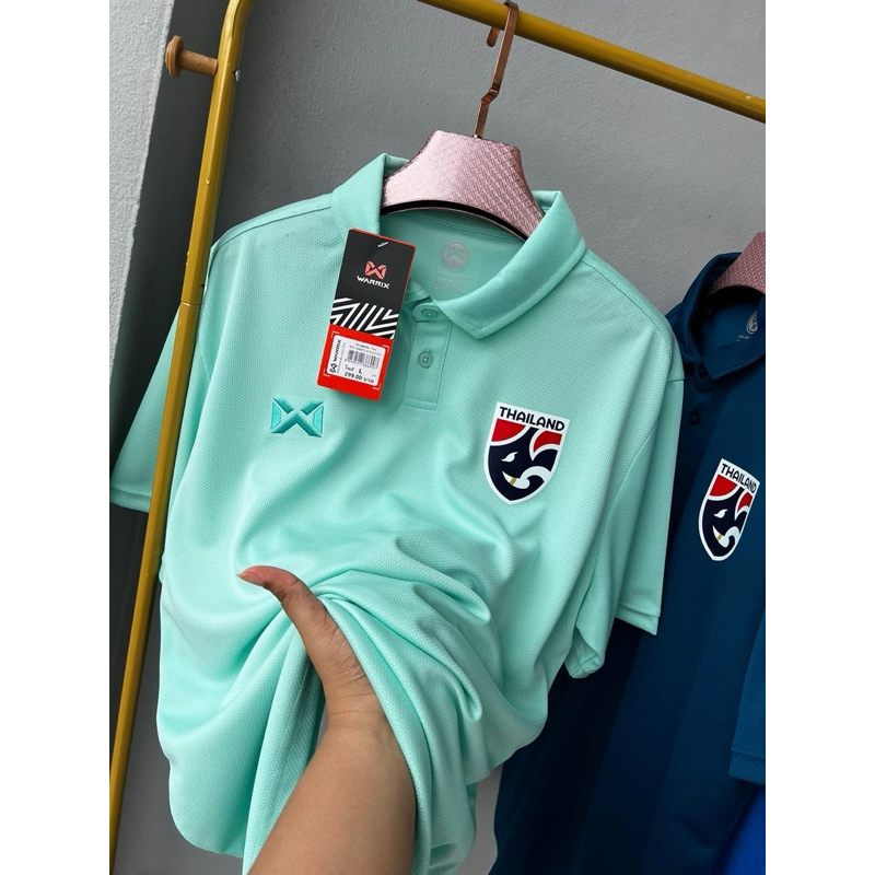เสื้อโปโลwarrix รุ่นPinพร้อมโลโก้ทีมชาติแบบสี