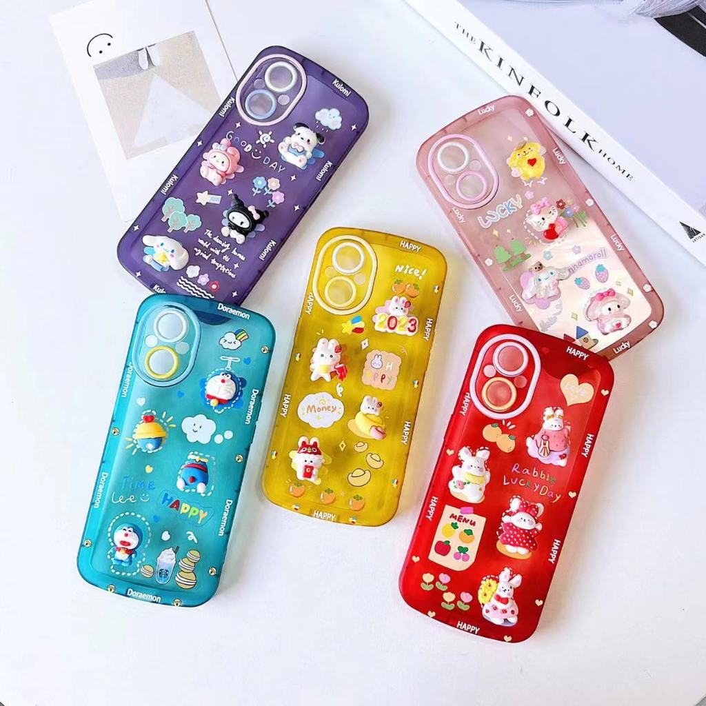 เคสนิ่มนูนลายการ์ตูนนมาใหม่ค่ะสำหรับรุ่นOPPO A57 2022 A15/A16/A16K /A17/A17K//A92020/a52020/a54/a96 5g/A31/A53