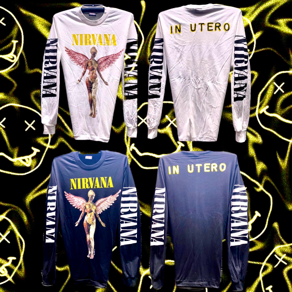 เสื้อวงวินเทจแขนยาว Nirvana In utero