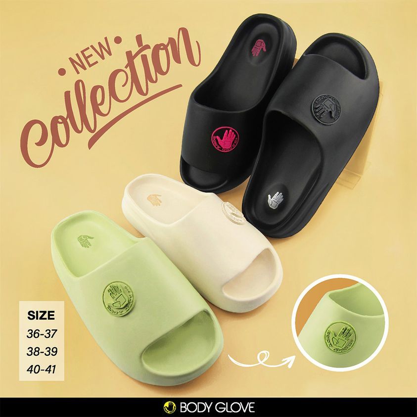 ++มี 8 สีให้เลือก++ รองเท้าแตะ Body Glove BGL73 สีดำ ชมพู  ครีม เขียว พื้นนิ่ม เบา ขนาดผู้หญิง
