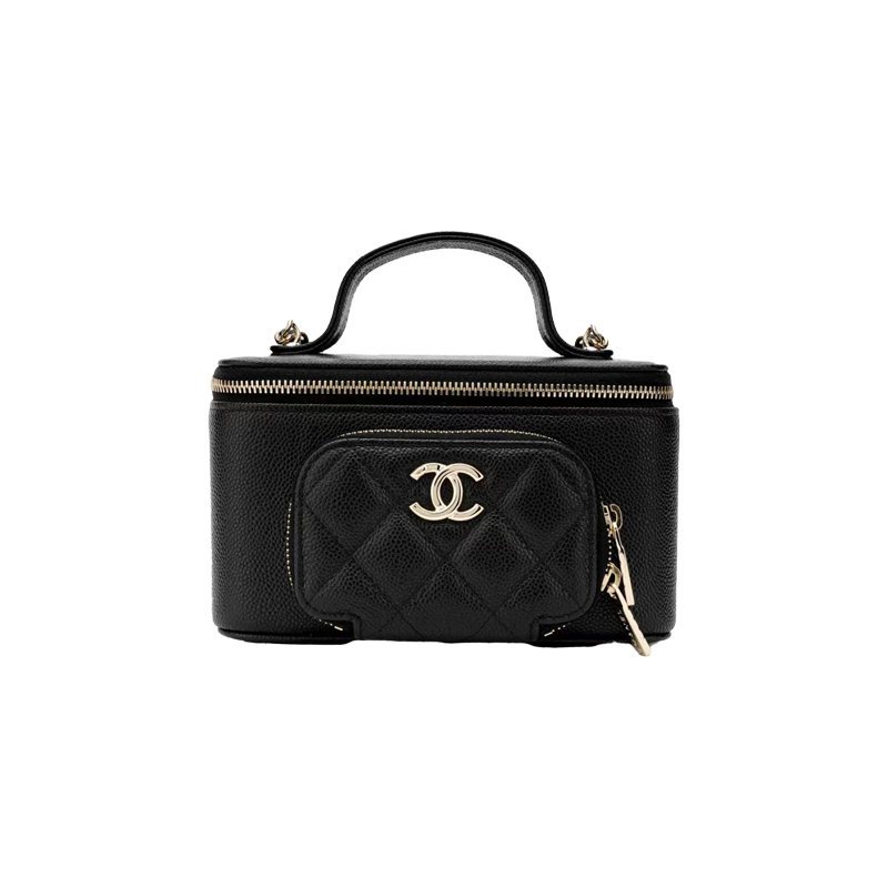 Chanel/23P/Medium/Box/Cosmetic Bag/Crossbody Bag/แท้ 100%