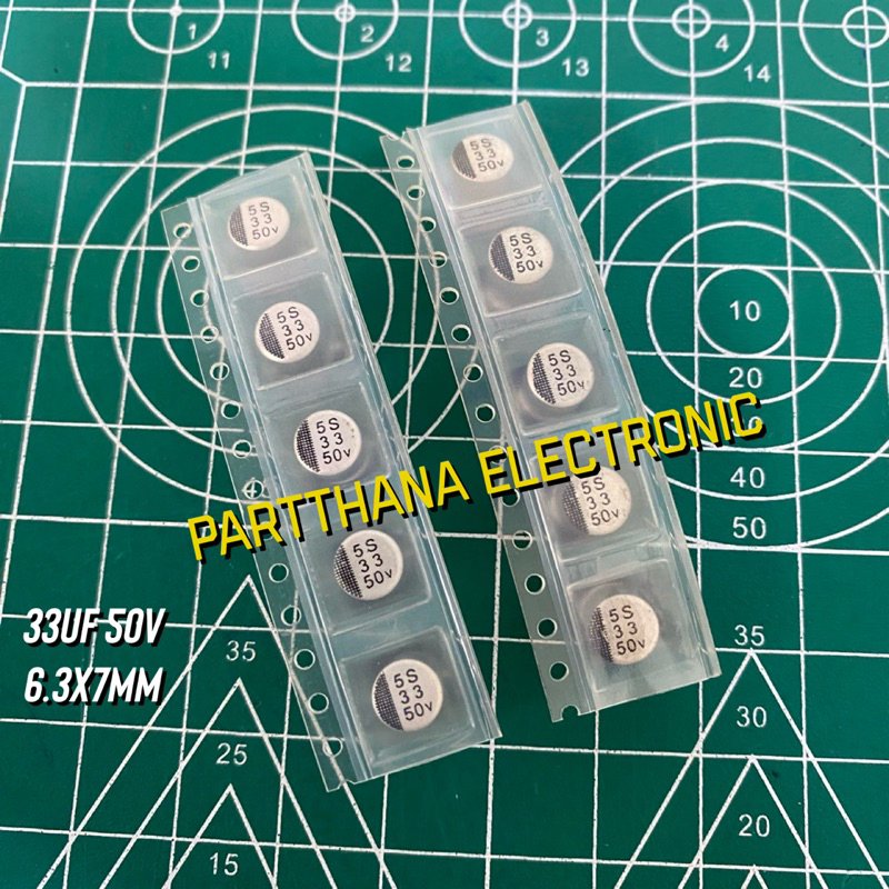 CAPACITOR 33UF (กระป๋องเงิน) 25V, 35V, 50V, แพ็ค 10ตัว พร้อมส่งในไทย ราคา ถูกที่สุด ดีลบีเคเค แกลเลอรีภาพที่ 3