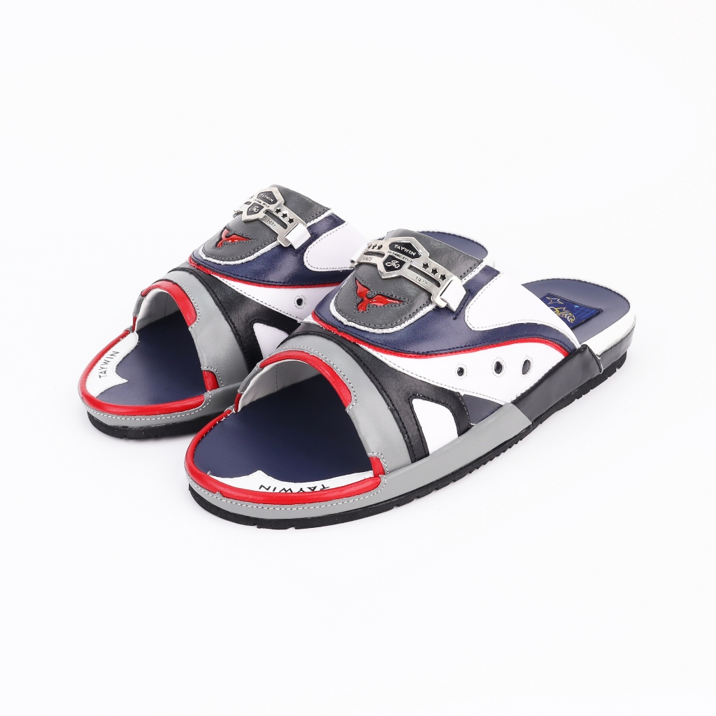 Taywin Original Style รองเท้าแตะขาวสลับพื้นหนา รุ่น 310V24004