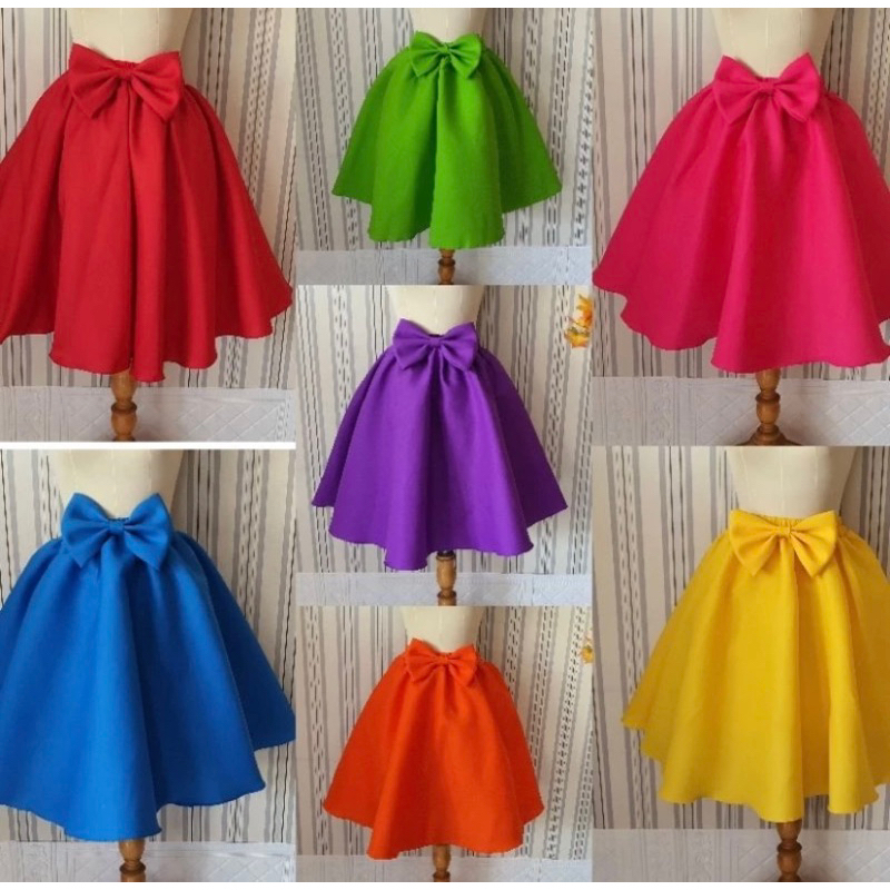 กระโปรงสุ่มสีสันสดใสมีสุ่มในตัว