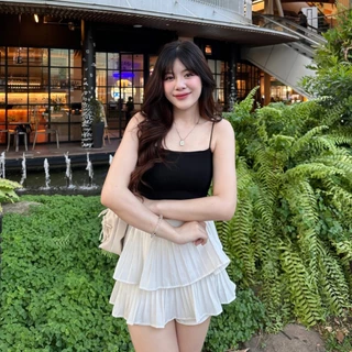 🌈SpinnyHouse🌈ครอปสายเดี่ยว ผ้าเรย่อน ❤️‍🩹 ยืดตามตัว ใส่อยู่บ้านใส่เที่ยว คือได้หมดน้ารุ่นนี้ รุ่น สายเดี่ยวเรย่อน