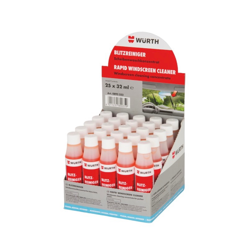 น้ำยาที่ปัดน้ำฝน น้ำยาฉีดกระจก น้ำยาเติมถังน้ำฉีดกระจก 32 ml.  Wurth Germany