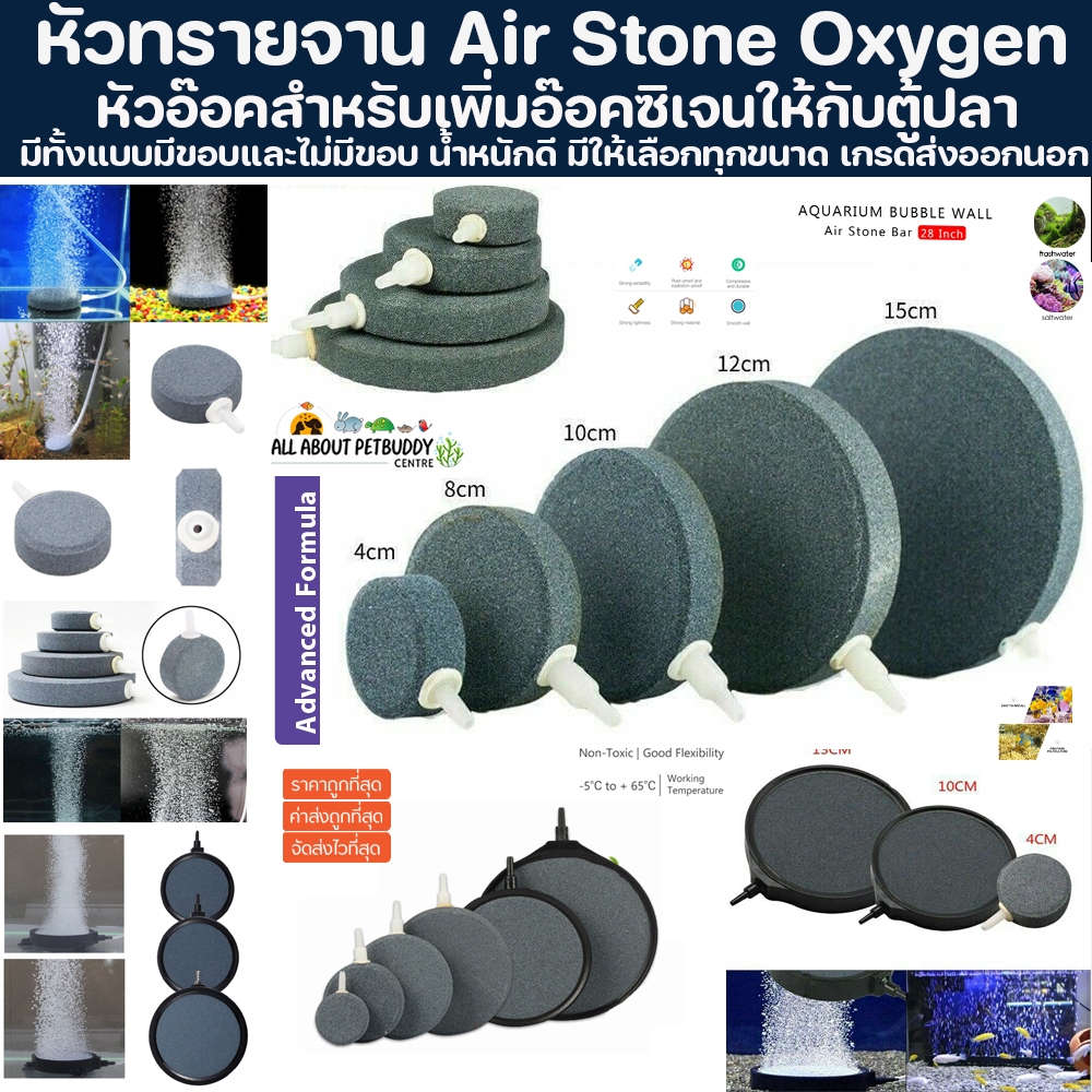 (ส่งด่วนใน1วัน) หัวทรายจาน หัวทรายออกซิเจน เนื้อละเอียด กระจายอากาศได้ดี air stone หัวทรายกลม หัวทรายตู้ปลา อ๊อคซิเจนปลา