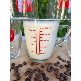 ถ้วยตวงมีหูจับ สเกลสีแดง 8oz/250ml แก้วคาร์เนชั่น เดอะซัน