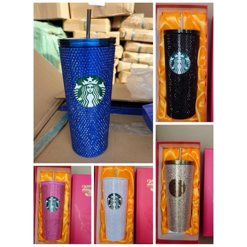 พร้อมส่งค่า แก้วเก็บความเย็น 25 ปี Starbucks งานเรียบหรู ขนาด 710 ml