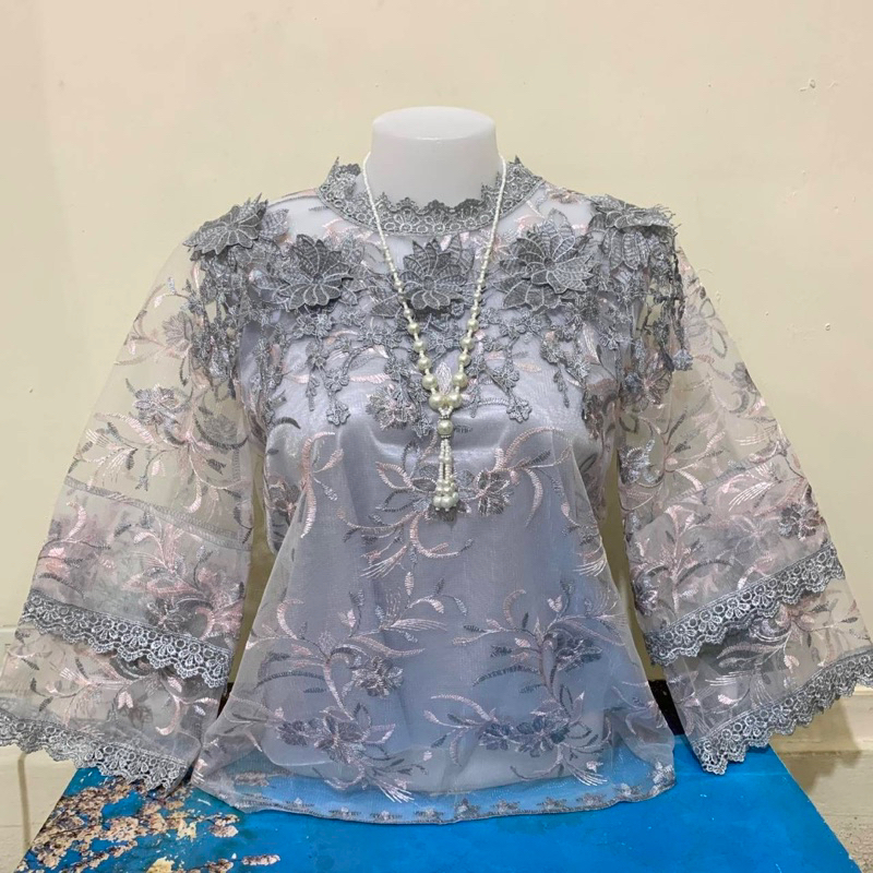 เสื้อลูกไม้ผ้าแก้วอก36-42-44-48ผ้านิ่มใส่สบายมีซับในทั้งตัวจร้า - รูปที่ 6