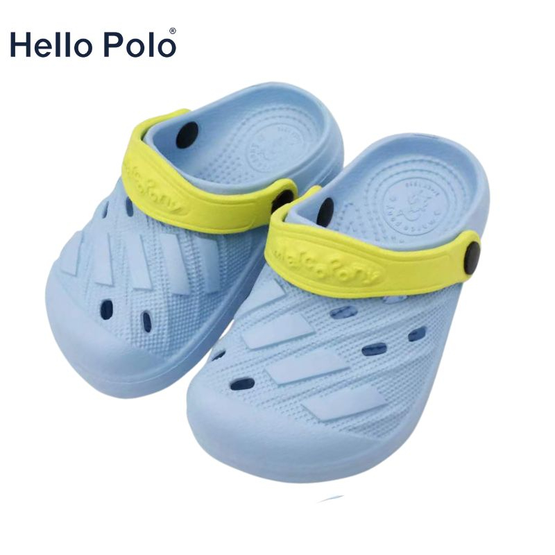Hello Polo เด็ก รองเท้าแตะ รองเท้าแตะลำลอง หลายสี เนื้อเย็นแบบน้ำมัน พื้นนิ่ม ไม่ลื่น แฟชั่น ใหม่ MH9016C/S