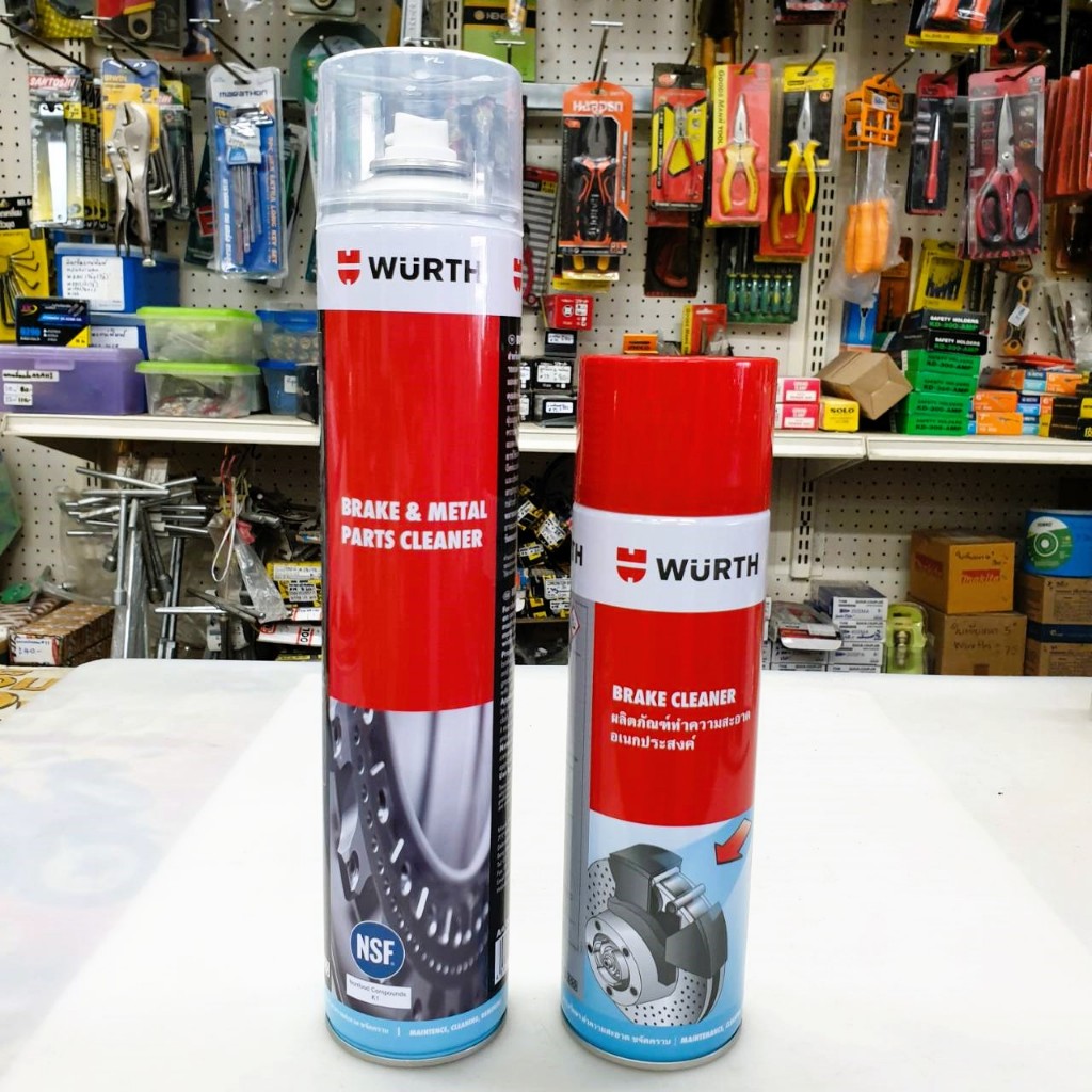 สินค้าใหม่ฉีดแรง สเปรย์ทำความสะอาดเบรค WURTH BRAKE CLEANER 700ml, 500ml ทำความสะอาด เขม่า ฝุ่นเบรค ค