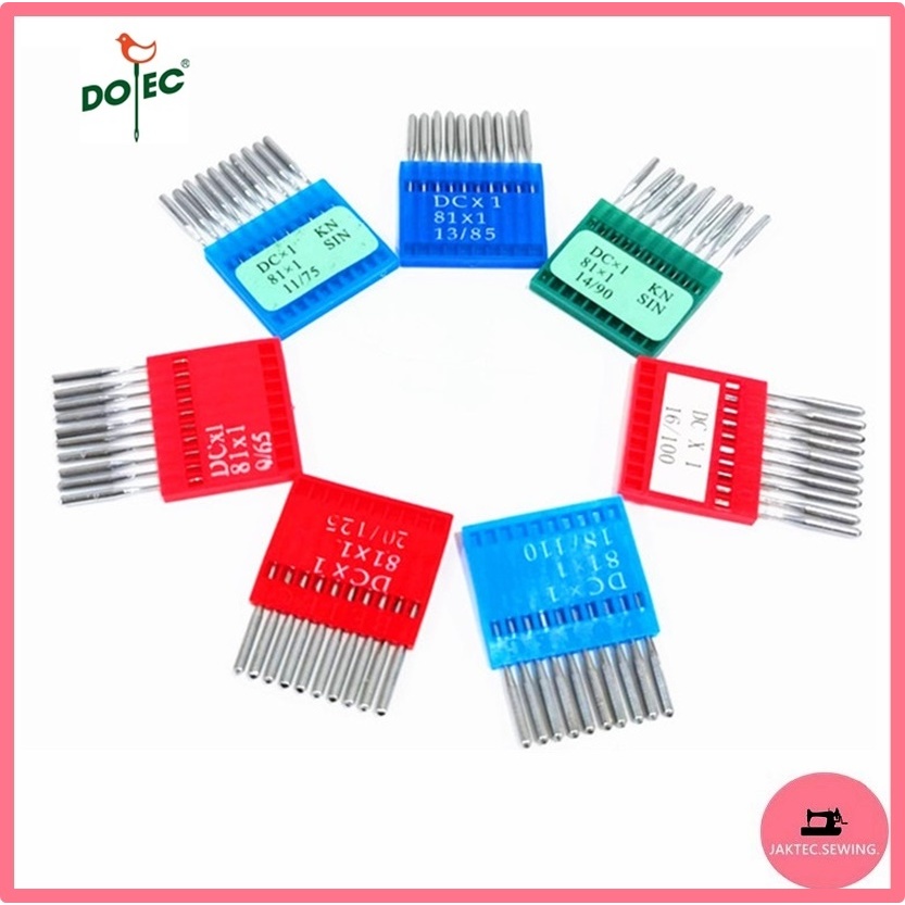 เข็มจักร ยี่ห้อ DOTEC (DC*1) สำหรับจักรโพ้งอุตสาหกรรม ***ราคาต่อ 1 ห่อ***