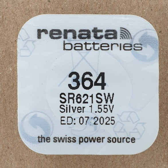 ถ่านกระดุมแท้ Renata sr621SW 364 สำหรับนาฬิกา Casio Edifice EF-305D-1A ตรงรุ่นชัวร์ แกะใส่ใช้งานได้เลย