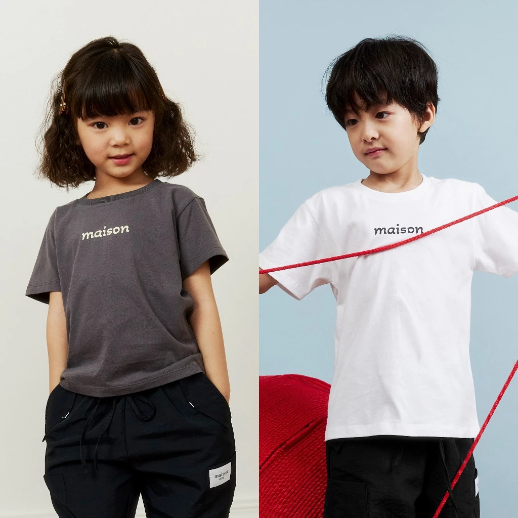 maison KEEPS Kids | The Oversized maison Logo Tee | Unisex | เสื้อยืดเด็ก ทรง oversized ผ้านุ่มพิเศษ | มีให้เลือก 3 Size