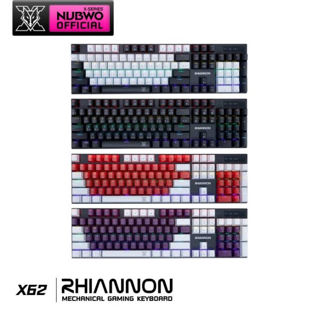 คีย์บอร์ดเกมมิ่ง📌 NUBWO X62 MECHANICAL MINI RGB GAMING KEYBORD🎨