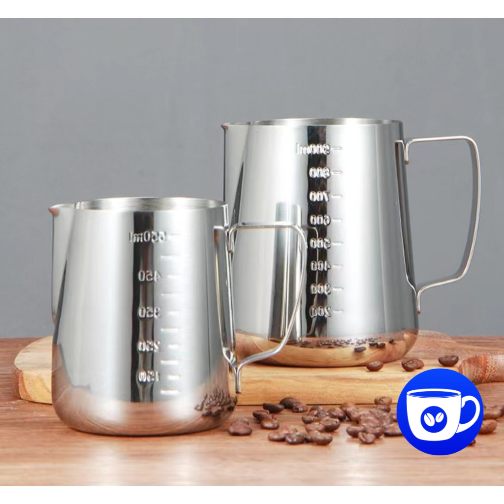 BlueBird เหยือกตีฟองนม พิชเชอร์ สแตนเลส ถ้วยตีฟองนม 350/600ML