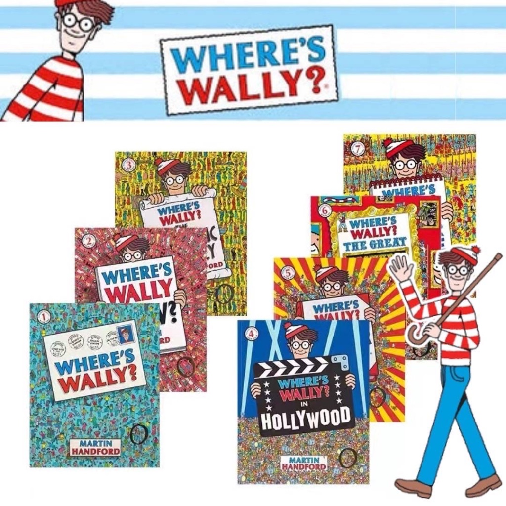 หนังสือ Where’s Wally ชุด 7 เล่ม children picture book หนังสือหาของ ซ่อนแอบ ฝึกสังเกต