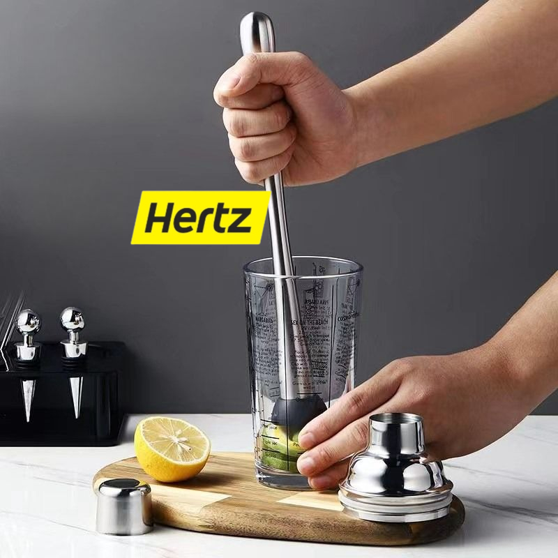 Hertz Cafe ไม้บดค็อกเทล สแตนเลส ขนาด 23/30ซม. อุปกรณ์บาร์เทนเดอร์ Muddler cocktail
